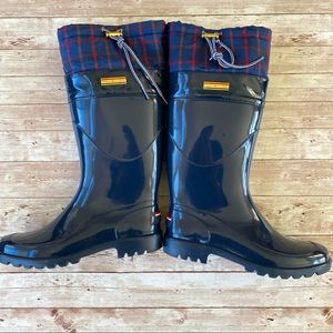 Tommy Hilfiger TE Deluge Blue/Plaid Rain Boots